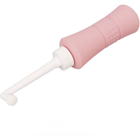 Bidon portable 500ML rose pour hygiène intime, soins post-partum et voyage, avec sac de rangement inclus