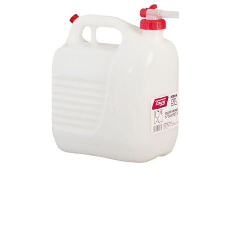 Bidón rectangular con grifo en color Blanco - 30 litros