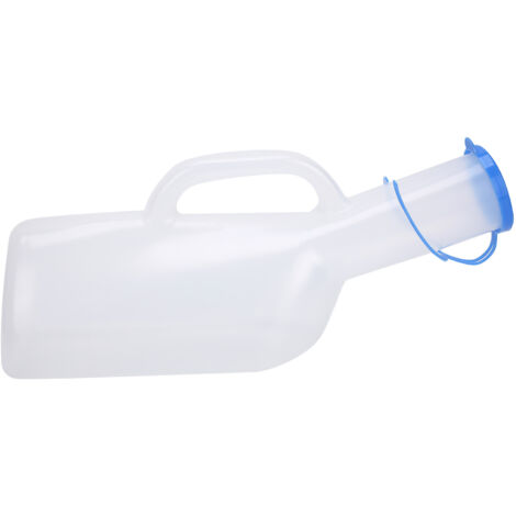 Bidon urinaire homme 1000ml - Urinoir plastique médical pour patients alités et personnes âgées