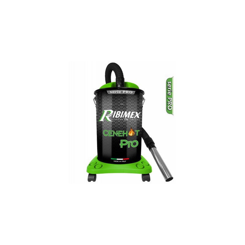 Bidon vide cendres chaudes en dessous de 40 °c cenehot pro sur roues à moteur électrique 1200W, 25L pour aspirer les cendres chaudes des cheminées,