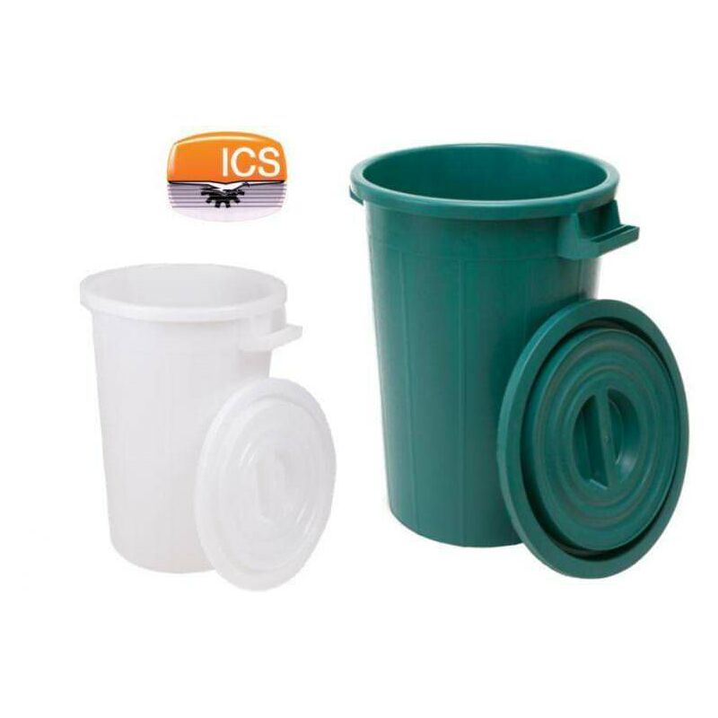 Bidone Immondizia Grace 25lt Con Coperchio Basculante - Colore Panna, 32.5x25.5x52cm | Per Casa E Ufficio