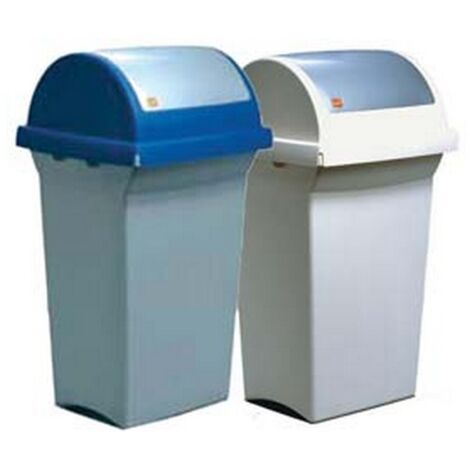 BIDONE CON COPERCHIO BASCULANTE LT.50 BIANCO ICS