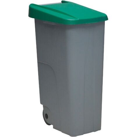 Bidone denox 110L plastica con ruote e coperchio