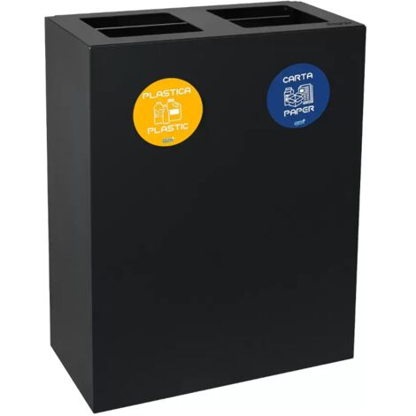 Bidone differenziata 2 scomparti 60 litri antracite