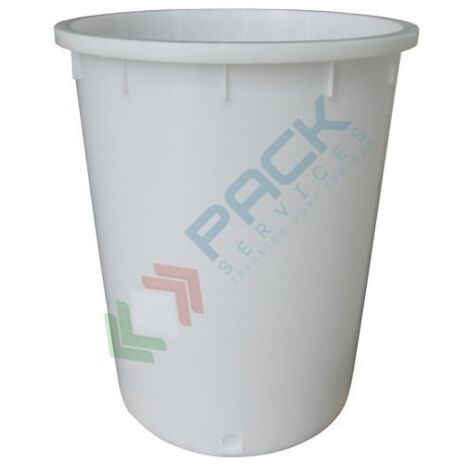 Bidone in plastica per alimenti da 200 litri - Bianco neutro - Mobil Plastic