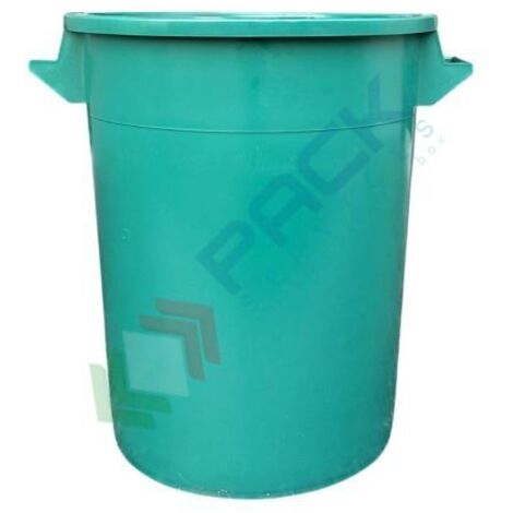 Bidone industriale 35 litri in PEHD con manici - Verde - Mobil Plastic