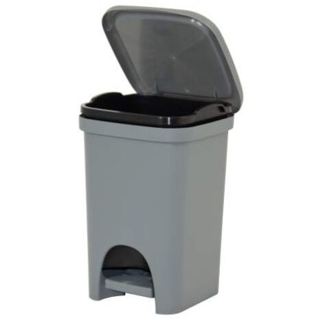 Pattumiera a pedale 6 lt – Colore grigio – Dimensioni 20 x 21 x 28.7 cm – In PP resistente per uso domestico – Belli E Forti