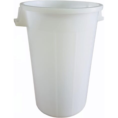 Bidone Pattumiera Bianco 120 Senza Coperchio - Ø52X76H Cm