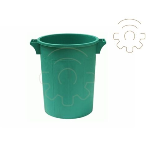 Bidone per rifiuti in pvc da 50 litri   cm 41x49 h sovrapponibile senza coperchio colore verde
