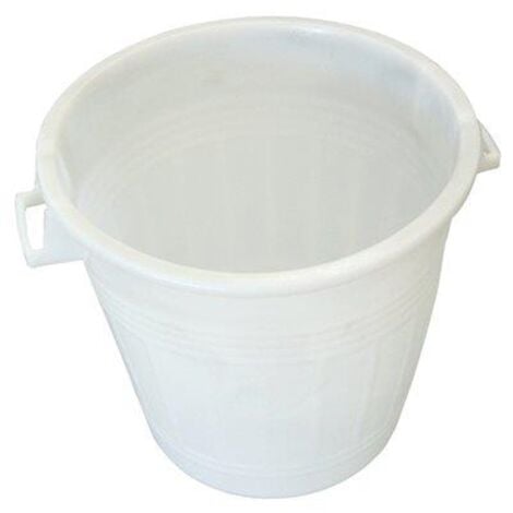 Bidone portarifiuti Bianco industriale 100 litri Drums tamburo rifiuti pattumiera CON MANICI  giardino locali commerciali INTERNO ESTERNO