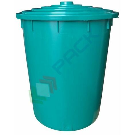 BIDONE SPAZZATURA C/MAN VERDE 51LT 13720