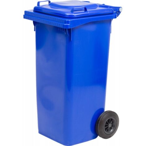 BIDONE RIFIUTI C/RUOTE LT 120 BLU