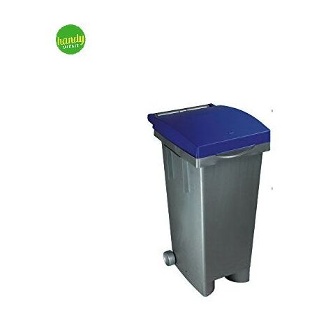 PATTUMIERA BIDONE PER RACCOLTA DIFFERENZIATA LT 80 CON RUOTE VARI COLORI 51212V