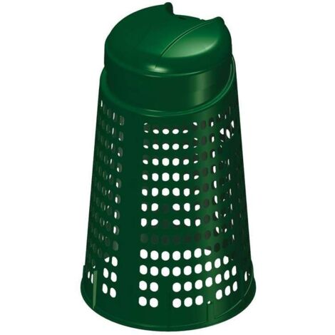 bidone trespolo portasacchi grigliato verde da 110 litri