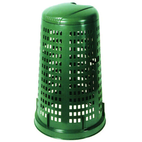 Bidone Trespolo Portasacco con Coperchio ICS 38x86 cm Verde