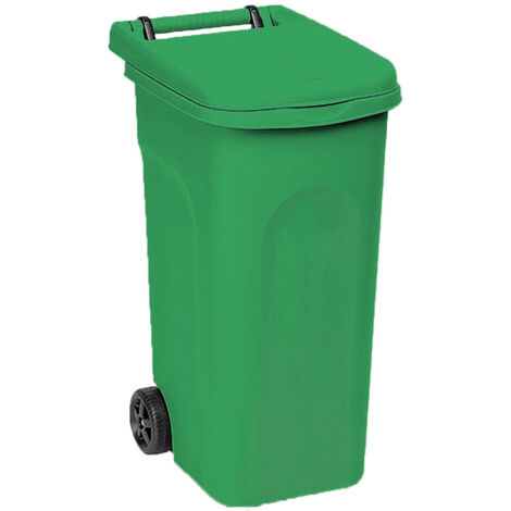 Bidone Urban Con Ruote 80Lt Verde