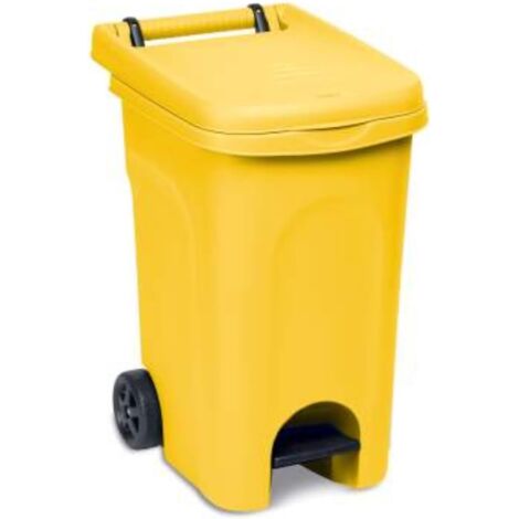 Bidone Per Raccolta Differenziata Con Coperchio E Manici Grigio - 50 Lt - Foto 3