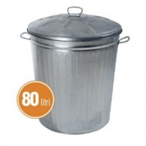 Bidone zincato Verdelook lt. 80
