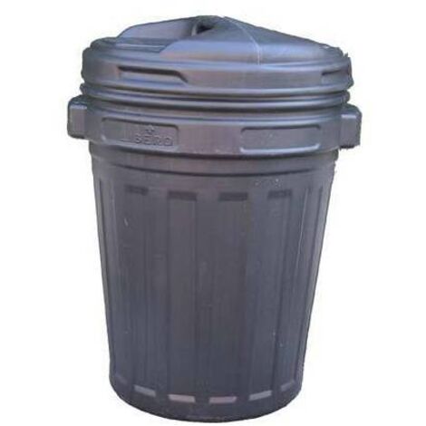 Bidoni Immondizia Hdpe Nero Coperchio Vite Lt. 70