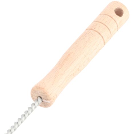 Biegsame, flexible Reinigungsbürste für Waschmaschine, Trockner, Kühlschrank und Rohre – Schwarz – Kunststoff + Edelstahl + Holz – 70 x 3 cm – 77 g – 1 Stück