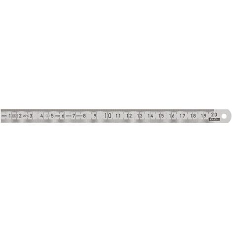 Biegsamer Stahlmaßstab 200x13 mm rostfrei FORUM