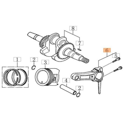 BIELLE COMPLÈTE D'ORIGINE EMAK L66152237