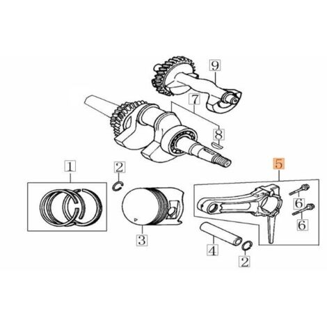 BIELLE COMPLÈTE D'ORIGINE EMAK L66152423