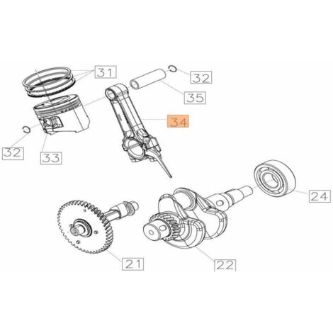 BIELLE COMPLÈTE D'ORIGINE EMAK L66152505