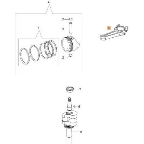 BIELLE COMPLÈTE ORIGINALE EMAK L66150421