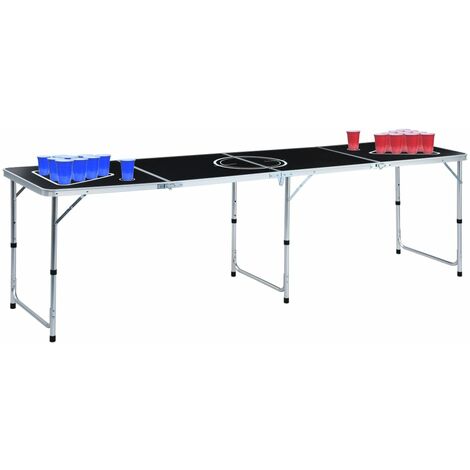 Bier-Pong-Tisch mit Tassen und Bällen Klappbar 240 cm