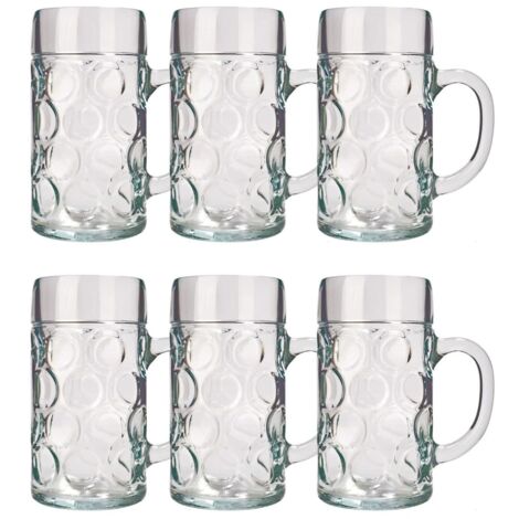 Bierglas 6er Set Biergläser ISAR 1 Liter