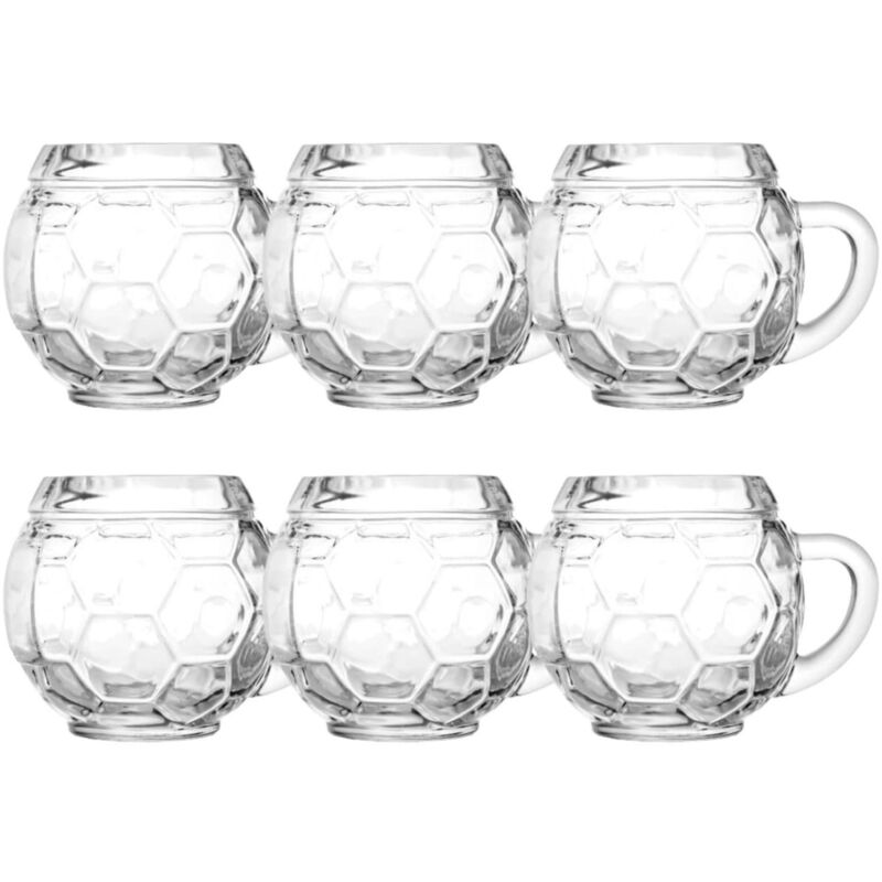 Ich-Zapfe Bierglas 6er Set Biergläser Fussball Bierkanne 0, 3 Liter