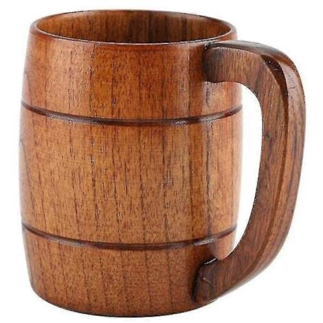 Bierkrug aus Holz, handgefertigt aus Eiche – langlebig und robust