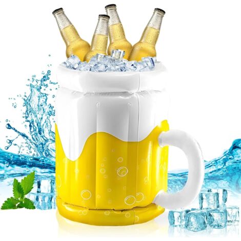 Bierkühler, Getränkehalter Pool, Bierflaschenkühler für Festival Zubehör, Bierkühler Garten, Cube Getränkehalter, Party Zubehör, Bar Zubehör, für Gartenpartys, Sommerpartys Und Poolpartys