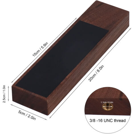 Bierzapfgriff mit Kreidetafel für Hobbybrauer – Manschette aus schwarzem Walnussholz – Kreidetafel und weiße Kreide inklusive – Maße: 5 x 2,5 x 20 cm – 230 g