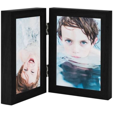 Bifold Photo Frame Collage Black 2x vidaXL