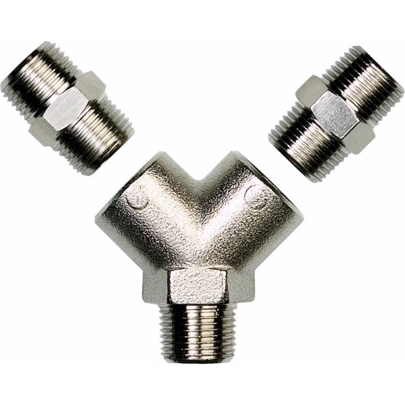 

Bifurcación rosca hembra 3/8' BSP y 2 adaptadores rosca macho 3/8' BSP (3 bifurcaciones)
