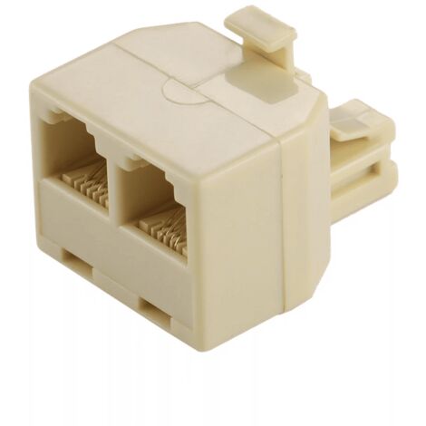 Bifurcador de telefono RJ11  Blanco