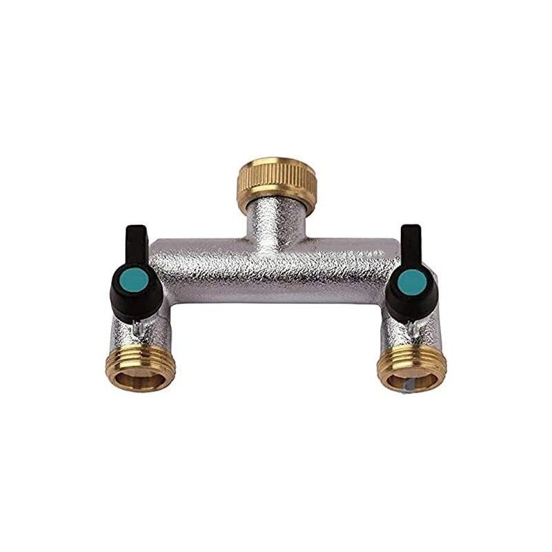 

Bifurcador grifo doble metal 2 salidas, rosca 3/4'