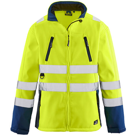 BIG Arbeitsschutz BIG Warnsoftshelljacke Pittsburgh Gr. 2XL gelb-navy