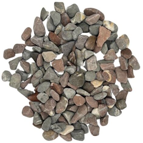 Big Bag de 0,75m³ (+/- 1000 Kg) Galet de Marbre Chocolat Gris Anthracite et Rouge Ø 8/12 mm - Livraison PREMIUM