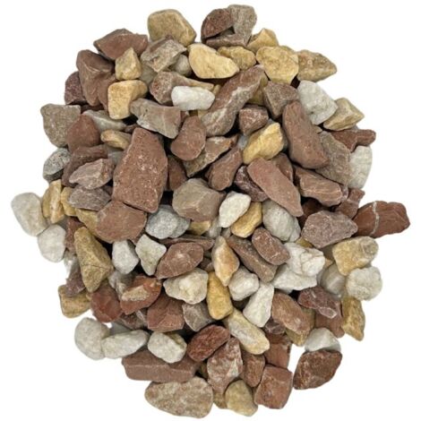 Big Bag de 0,75m³ (+/- 1000 Kg) Gravier Brisa de Pierre Naturelle Rouge, Blanche et Jaune Ø 8/16 mm - Livraison PREMIUM