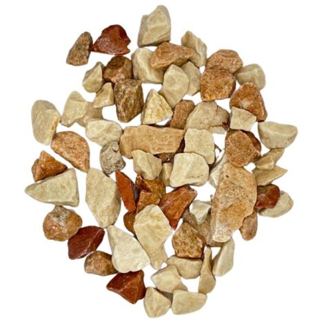 Big Bag de 0,75m³ (+/- 1000Kg) Gravier Sahara de Marbre Blanc Crème et Rose Ø 8/16 mm - Livraison PREMIUM