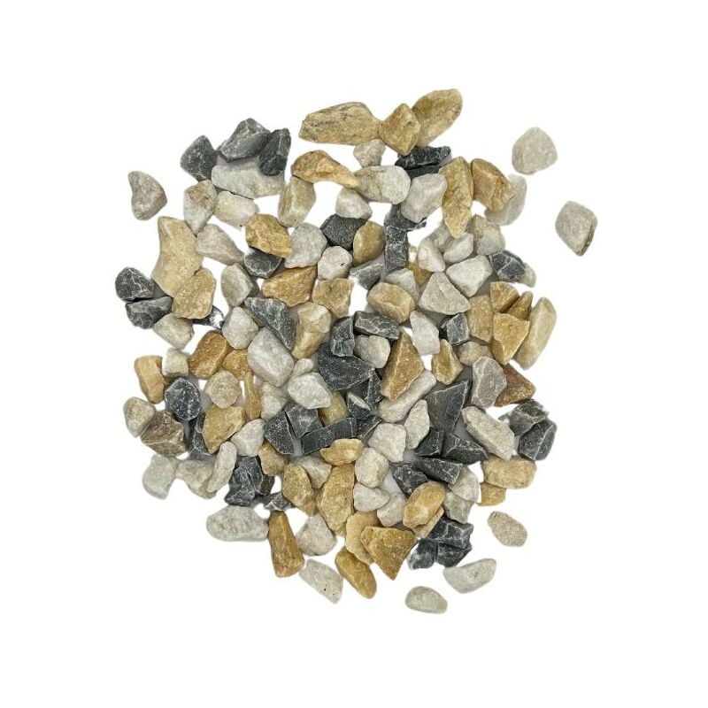 Big Bag Express - Big Bag de 0,75m³ (+/- 1000Kg) Gravier Tropical de Marbre Jaune, Blanc Pur et Gris Bleuté ø 8/16 mm - Livraison premium