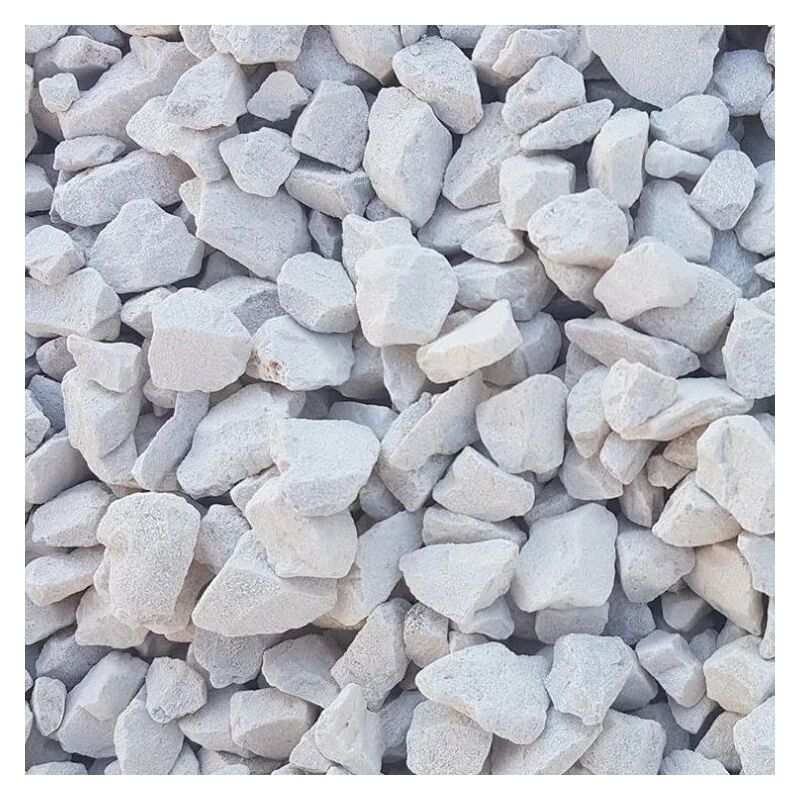 Big Bag Express - Big Bag de 0,9m³ (+/- 1,3T ≃ 20M²) Gravillon Calcaire super Blanc ø 6/14 mm - Livraison premium