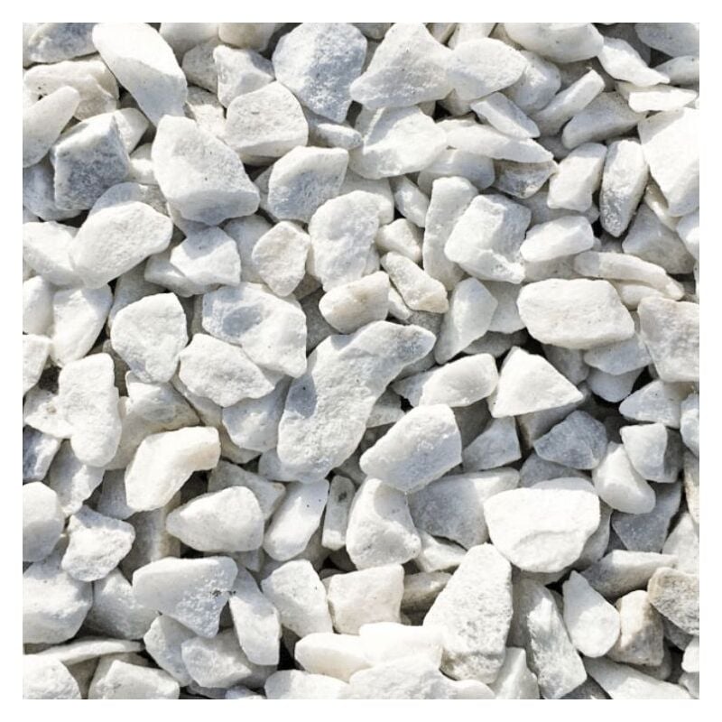 Big Bag Express - Big Bag de 1m³ (+/- 1,5T) Gravier de Marbre Blanc de Carrare ø 12/16 mm - Livraison premium