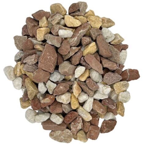 Big Bag de +/- 500 Kg Gravier Brisa de Pierre Naturelle Rouge, Blanche et Jaune Ø 8/16 mm - Livraison STANDARD