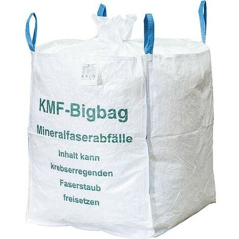big bag fibre minérale revêtement 4 poignées, SWL 150kg 900x900x1110mm