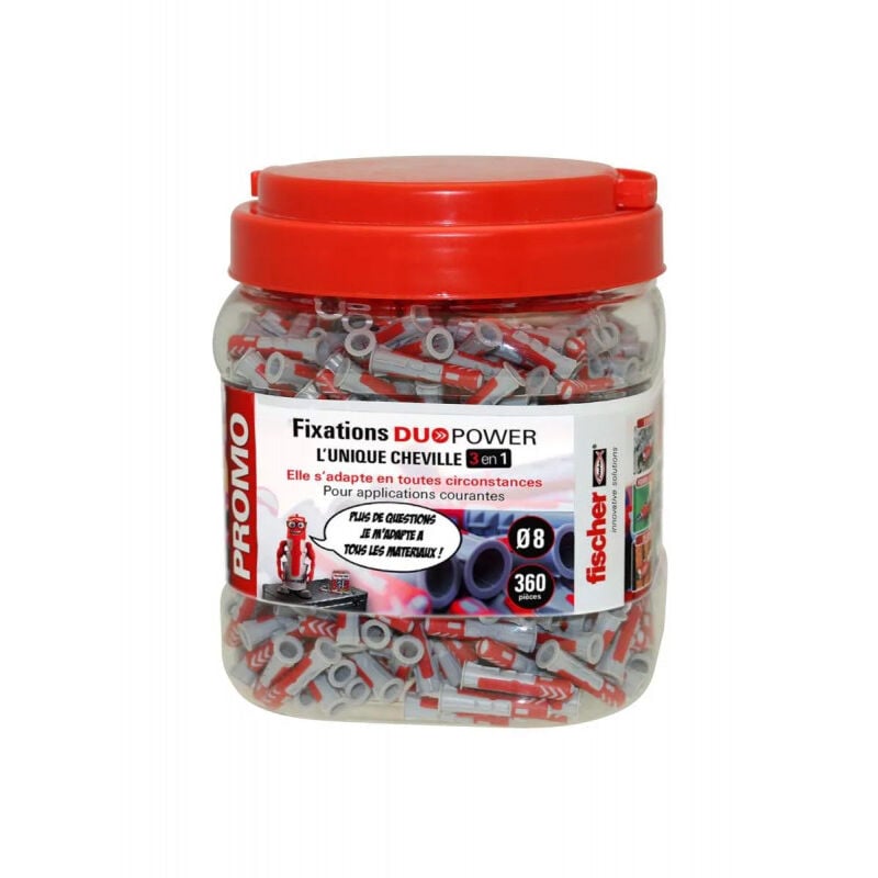 Big box de 360 chevilles duopower 8x40, 360 pièces