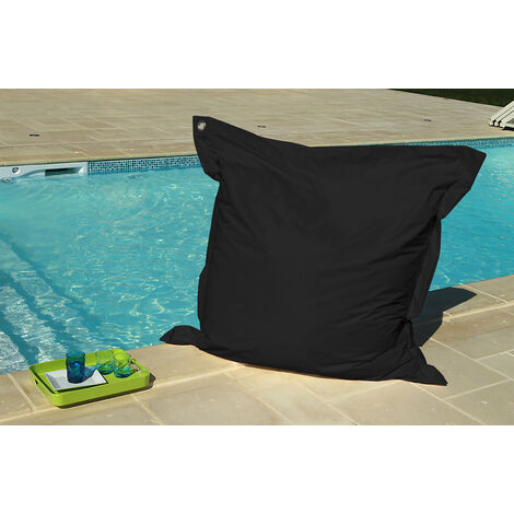 Big Coussin Noir avec Oeillet Noir 140 X 140 cm